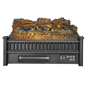 Electric Fireplace Log, 20 inch Fireplace Insert Log Heater, with Remote Controller, 5 Adjustable Flame Brightness, 24H Timer, Overheat Protectio