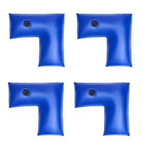Corner Pool Water Tubes, 4 Pack 22.4 x 22.2 in, Corner Winter Water Bags with Leakproof Screw Cap, 0.4mm Heavy Duty PVC