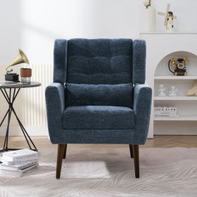 Modern Accent Chair,Chenille Arm Chairs for Living Room,Upholstered Mordern Armchair,Comfy Soft Padded Lounge Chair in Small Space, Bedroom, w/Pi