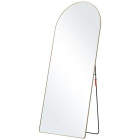 Arched Full Length Mirror, 71'' x 30'', Large Free Standing Leaning Hanging Wall Mounted Floor Mirror with Stand Aluminum Alloy Frame