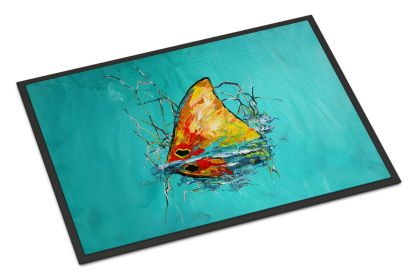 NEW In The Marsh Red Fish Doormat Front Door Mat Indoor Outdoor Rugs for Entryway, Non Slip Washable Low Pile, 18H X 27W