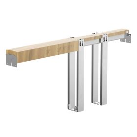 Pocket Door Frame Kit, for 24-32 in Wide 80 in High Door, Pocket Door Kit with Two-Way Soft Close Mechanism, Slide Smoothly Quietly, Easy to Inst