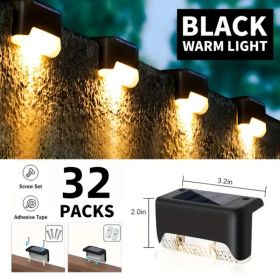 Solar Deck Lights Outdoor 16 Pack, Solar Step Lights Waterproof Led Solar Lights For Outdoor Stairs, Step , Fence, Yard, Patio, And Pathway(Warm (Option: 32PCSWarmlight)