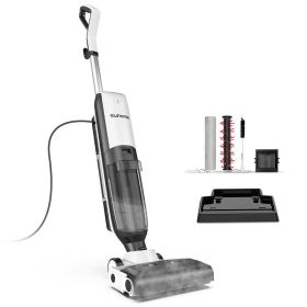 4-in-1 Steam Vacuum Mop Self-Cleaning Wet Dry Vacuum For Hardwood Floors Carpets High-Temperature Steam With LED Display (Option: Graywhite)