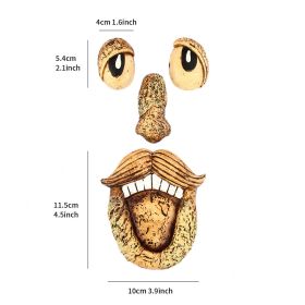 1pc Funny Tree Faces Decor, Old Man Tree Face Decoration, Yard Art (Color: D)