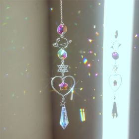 1pc; Colorful Crystals Suncatcher Hanging Sun Catcher With Chain Pendant Ornament Crystal Balls For Window Home Garden Christmas Day Party Weddin (Model: Planet One)