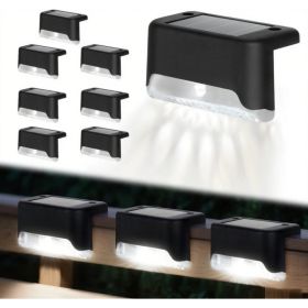 8/16/32 Solar Outdoor Deck Lights, Garden Lights, Atmosphere Lights, LED Walk Lights, Light Source Control, Suitable For Balconies, Terraces, Sta (Option: Whitelight8PCS)